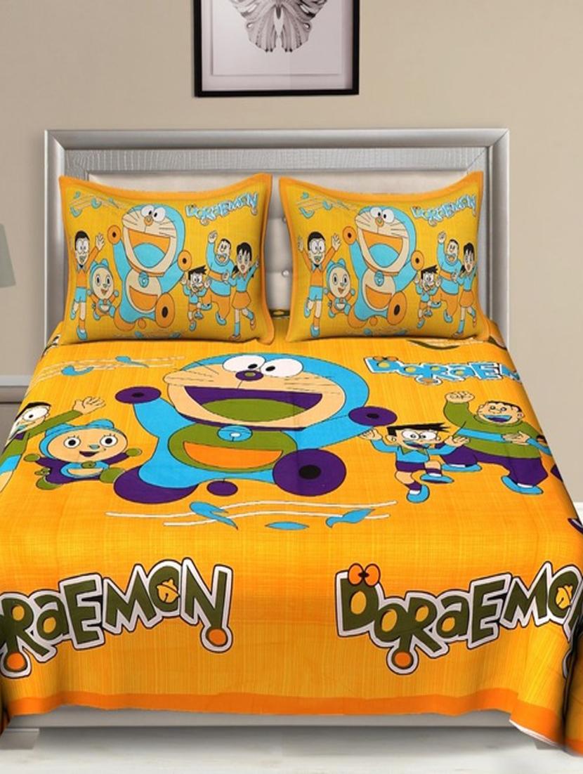 100% Cotton Double bedsheet with 2 Pillow Covers - 15726670 - Zoom Image - 1