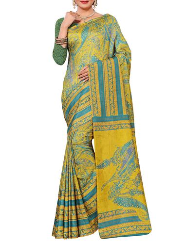 abstract printed saree with blouse - 15726837 - Very Small Image - 1