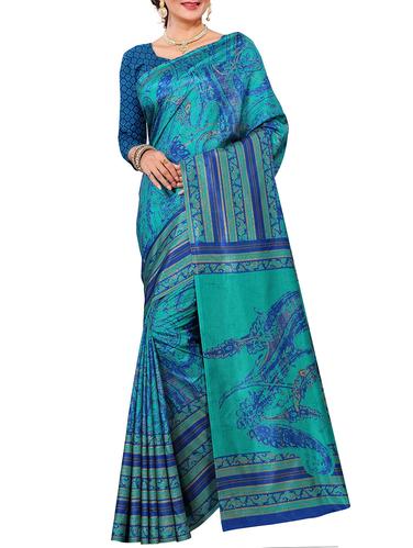 abstract printed saree with blouse - 15726838 - Very Small Image - 1