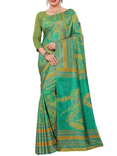 abstract printed saree with blouse - 15726840 - Very Small Image - 1