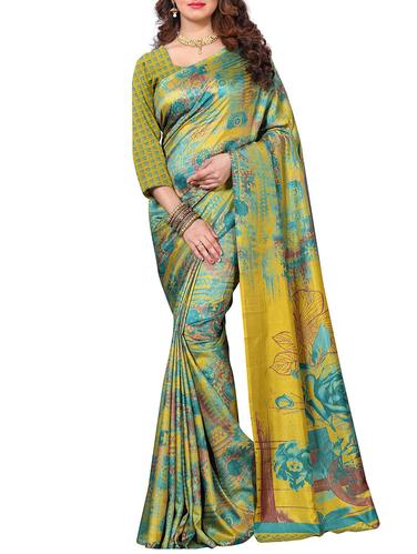 abstract printed saree with blouse - 15726844 - Very Small Image - 1