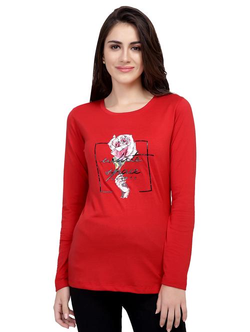 graphic print long sleeved tee - 15726866 - Standard Image - 1