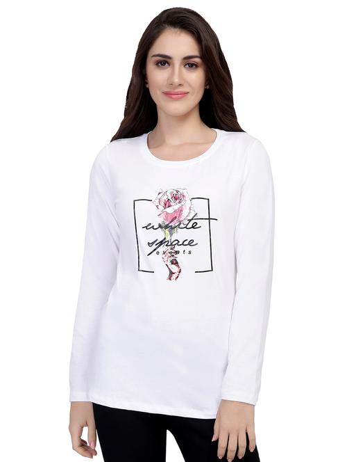 graphic print long sleeved tee - 15726867 - Standard Image - 1