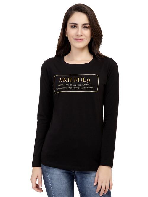 slogan print long sleeved tee - 15726880 - Standard Image - 1