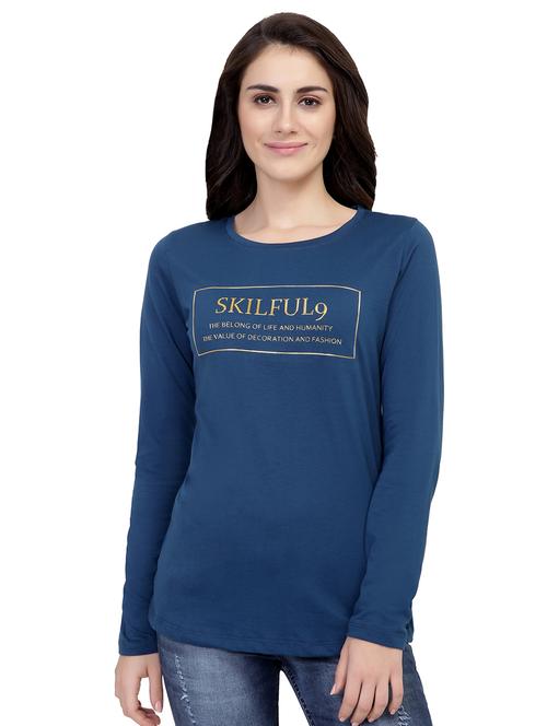 slogan print long sleeved tee - 15726881 - Standard Image - 1