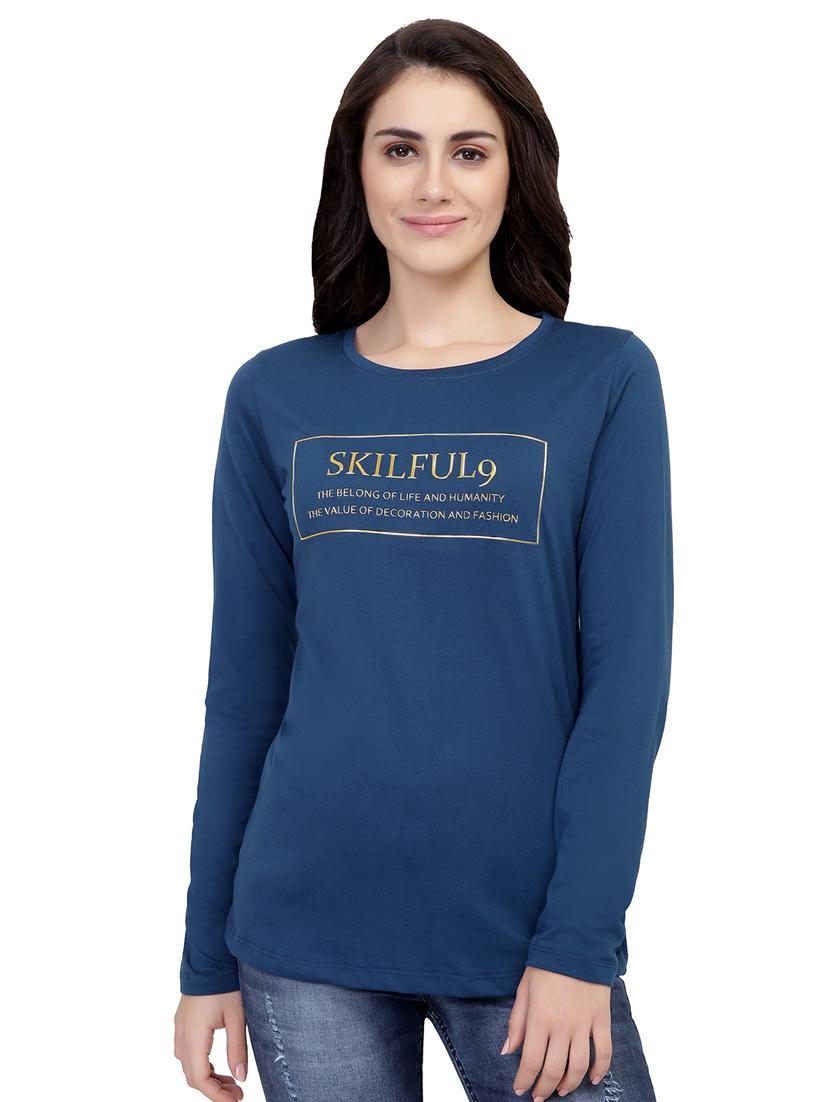 slogan print long sleeved tee - 15726881 - Zoom Image - 1