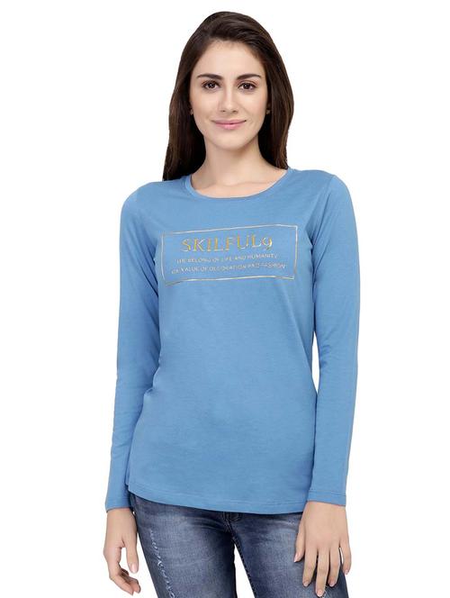 Slogan Print Long Sleeved Tee - 15726884 - Standard Image - 1