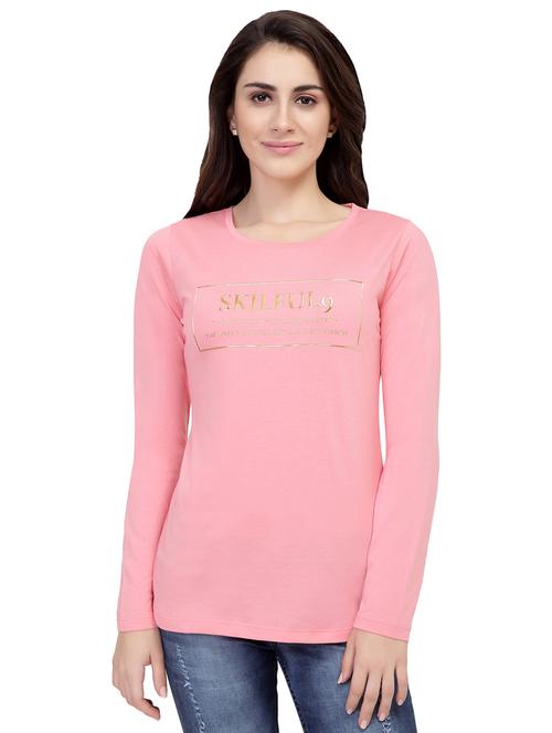 Slogan Print Long Sleeved Tee - 15726885 - Standard Image - 1