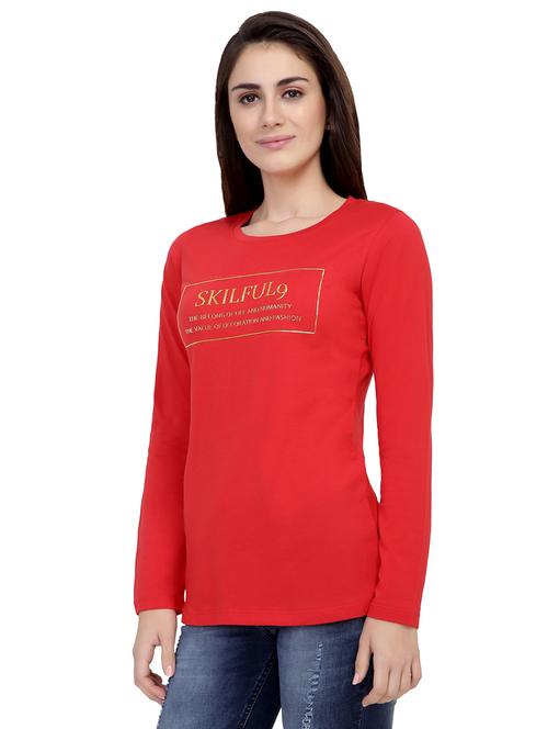 Slogan Print Long Sleeved Tee - 15726886 - Standard Image - 1