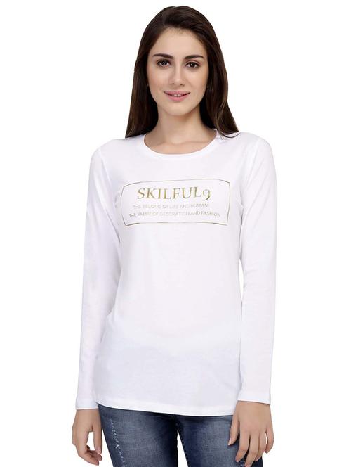 Slogan Print Long Sleeved Tee - 15726887 - Standard Image - 1