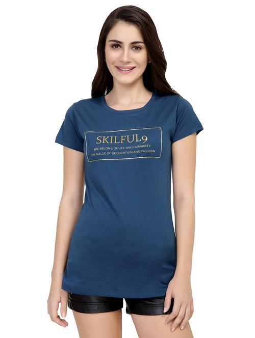 Slogan Print Short Sleeved Tee - 15726890 - Standard Image - 1