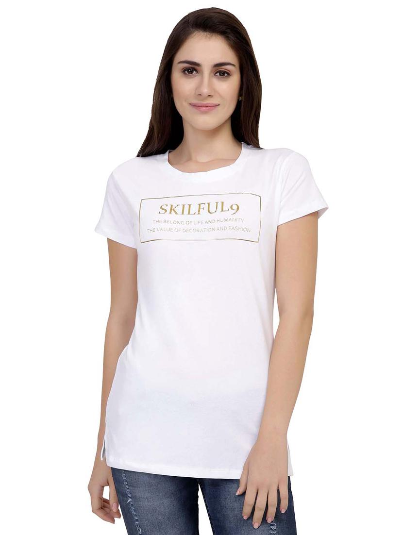 Slogan Print Short Sleeved Tee - 15726896 - Zoom Image - 1