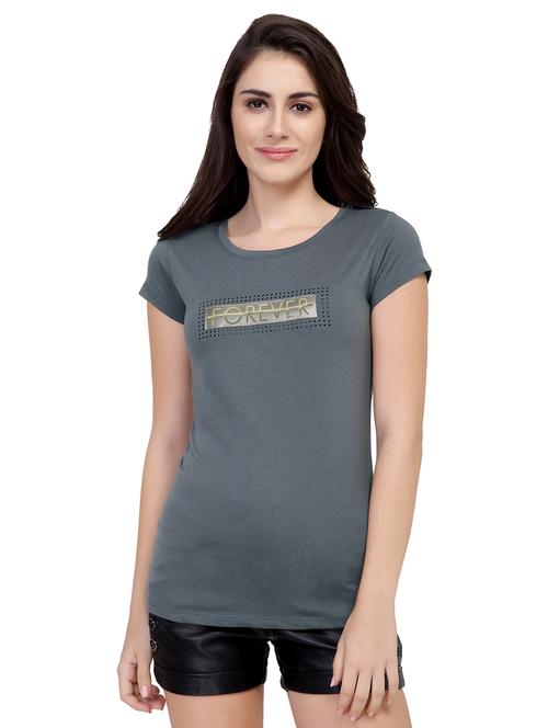 letter patch short sleeved tee - 15726902 - Standard Image - 1