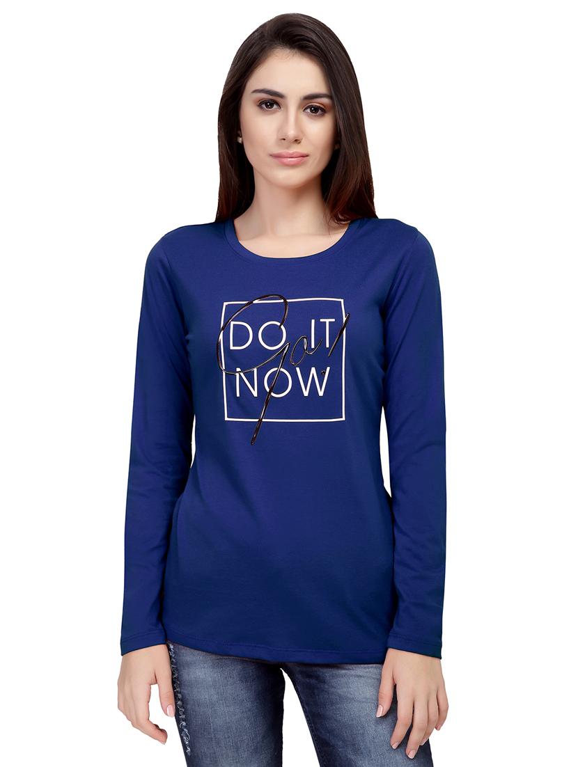 Slogan Print Round Neck Tee - 15726948 - Zoom Image - 1