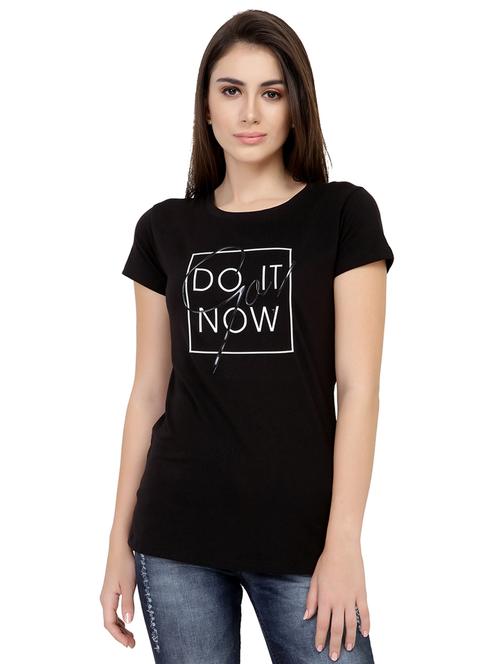 Slogan Print Short Sleeved Tee - 15726955 - Standard Image - 1