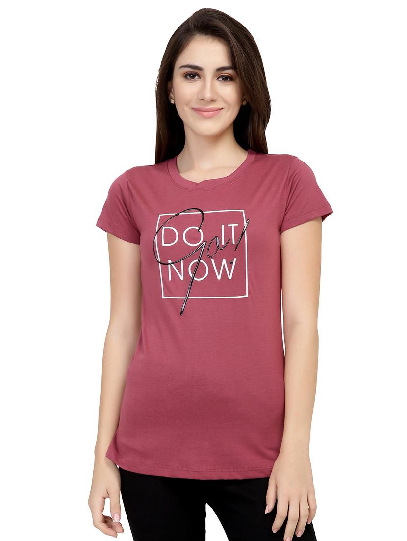 Slogan Print Short Sleeved Tee - 15726959 - Zoom Image - 1
