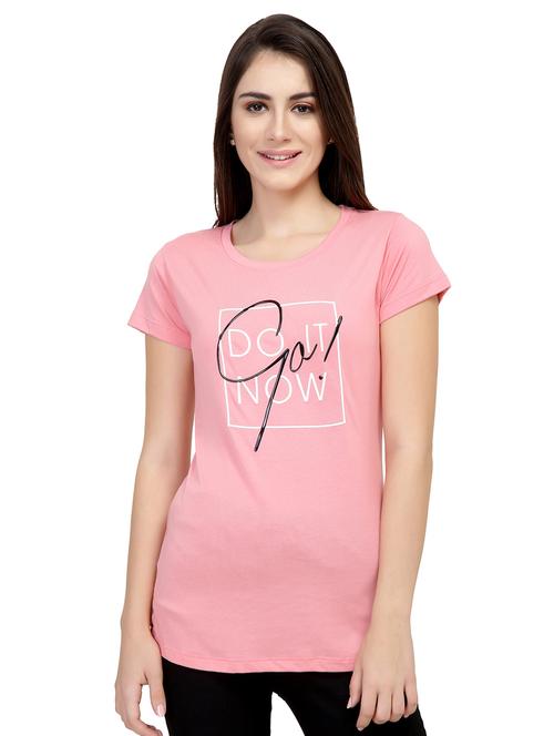 Slogan Print Short Sleeved Tee - 15726960 - Standard Image - 1