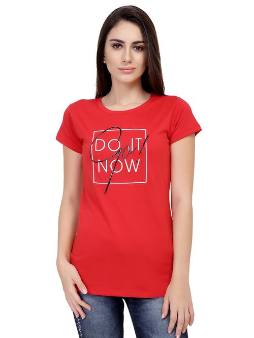 Slogan Print Short Sleeved Tee - 15726961 - Standard Image - 1