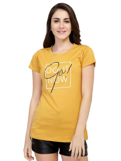 Slogan Print Short Sleeved Tee - 15726962 - Standard Image - 1