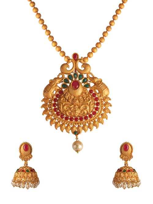 Gold Tone Necklace & Earrings Set - 15726999 - Standard Image - 1