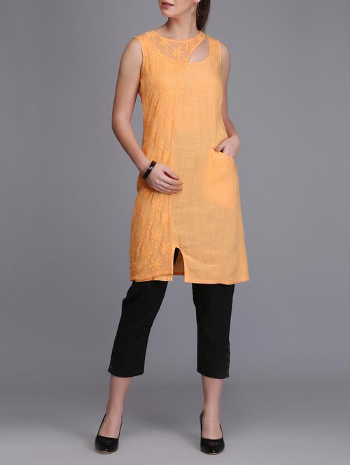lace paneled cut out detail tunic - 15727040 - Standard Image - 1