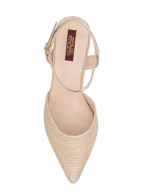 gold back strap sandals - 15727134 - Standard Image - 4