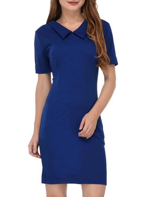 turn up sleeved sheath dress - 15727269 - Standard Image - 1
