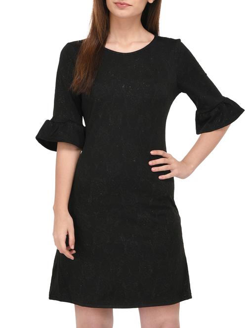 bell sleeved shimmery a-line dress - 15727278 - Standard Image - 1