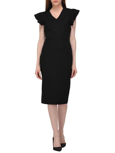 ruffled detail pencil dress - 15727279 - Very Small Image - 1