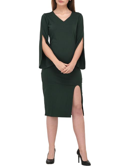 high slit v-neck dress - 15727281 - Standard Image - 1