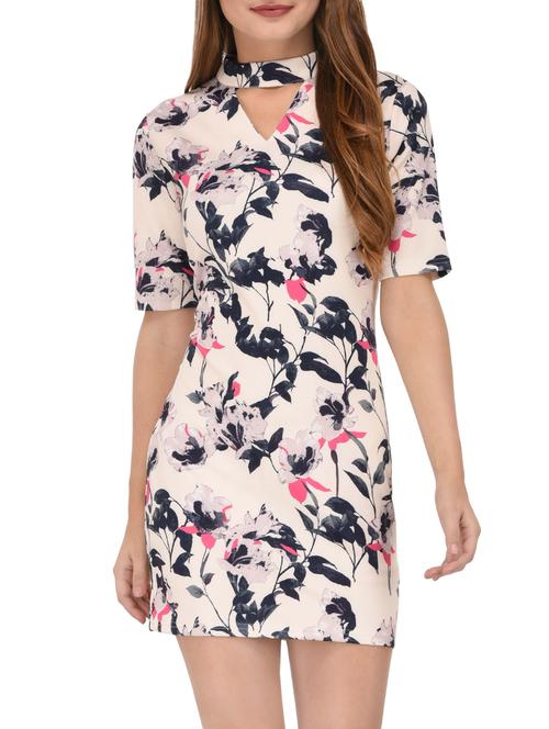 choker neck floral sheath dress - 15727284 - Standard Image - 1