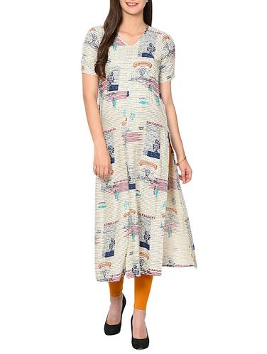 Printed straight kurta - 15727316 - Very Small Image - 1