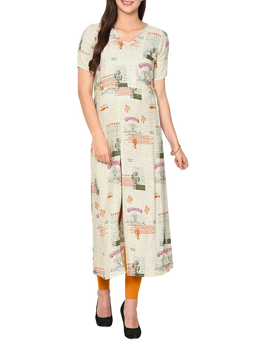 Printed straight kurta - 15727317 - Zoom Image - 1