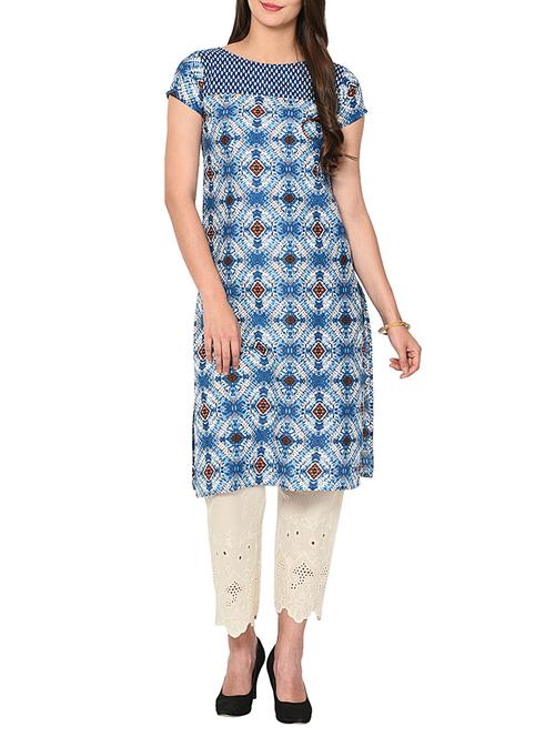 Printed straight kurta - 15727327 - Standard Image - 1
