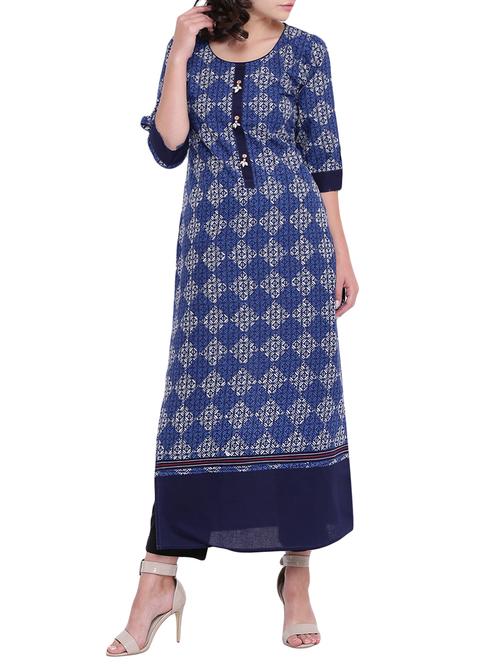 Printed straight kurta - 15727400 - Standard Image - 1