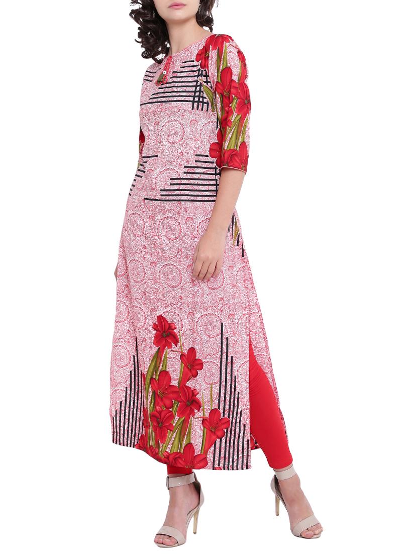 Digital print straight kurta - 15727424 - Zoom Image - 1