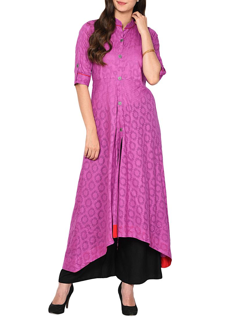 A-line printed kurta - 15727434 - Zoom Image - 1