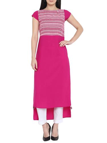 High low printed kurta - 15727444 - Very Small Image - 1
