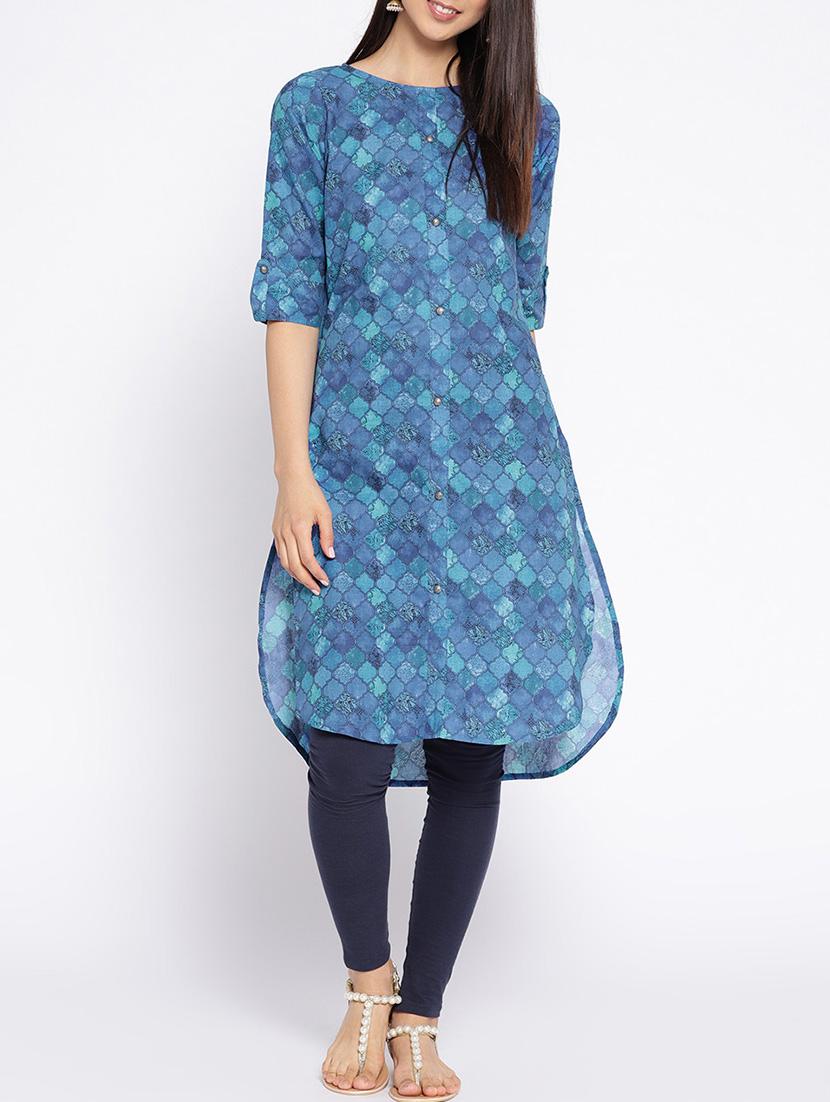 Printed straight kurta - 15727468 - Zoom Image - 1