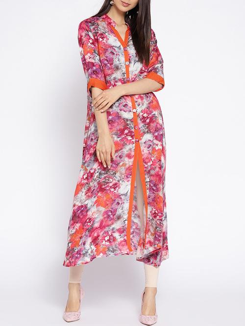 A-line printed kurta - 15727497 - Standard Image - 1