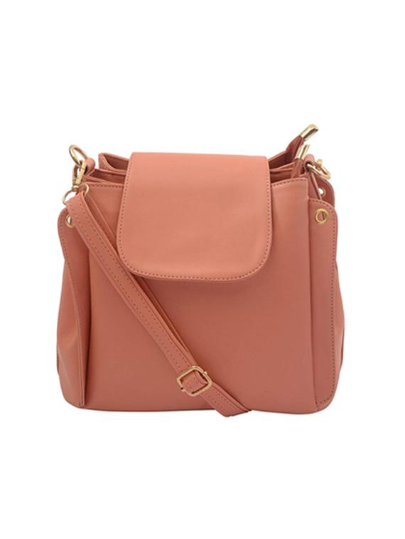 pink leatherette (pu) regular sling bag - 15727642 - Zoom Image - 1