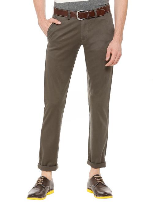 grey cotton blend chinos - 15727649 - Standard Image - 1