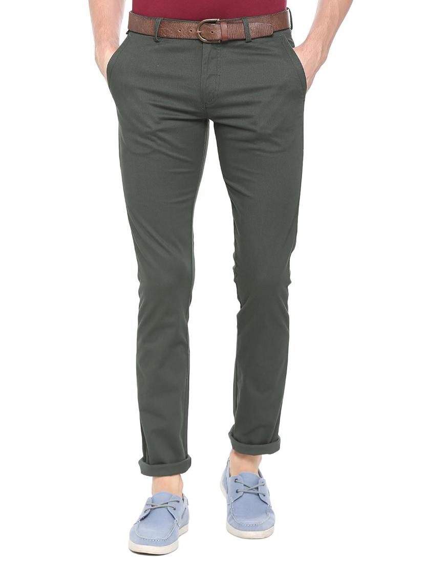 green cotton blend chinos - 15727655 - Zoom Image - 1