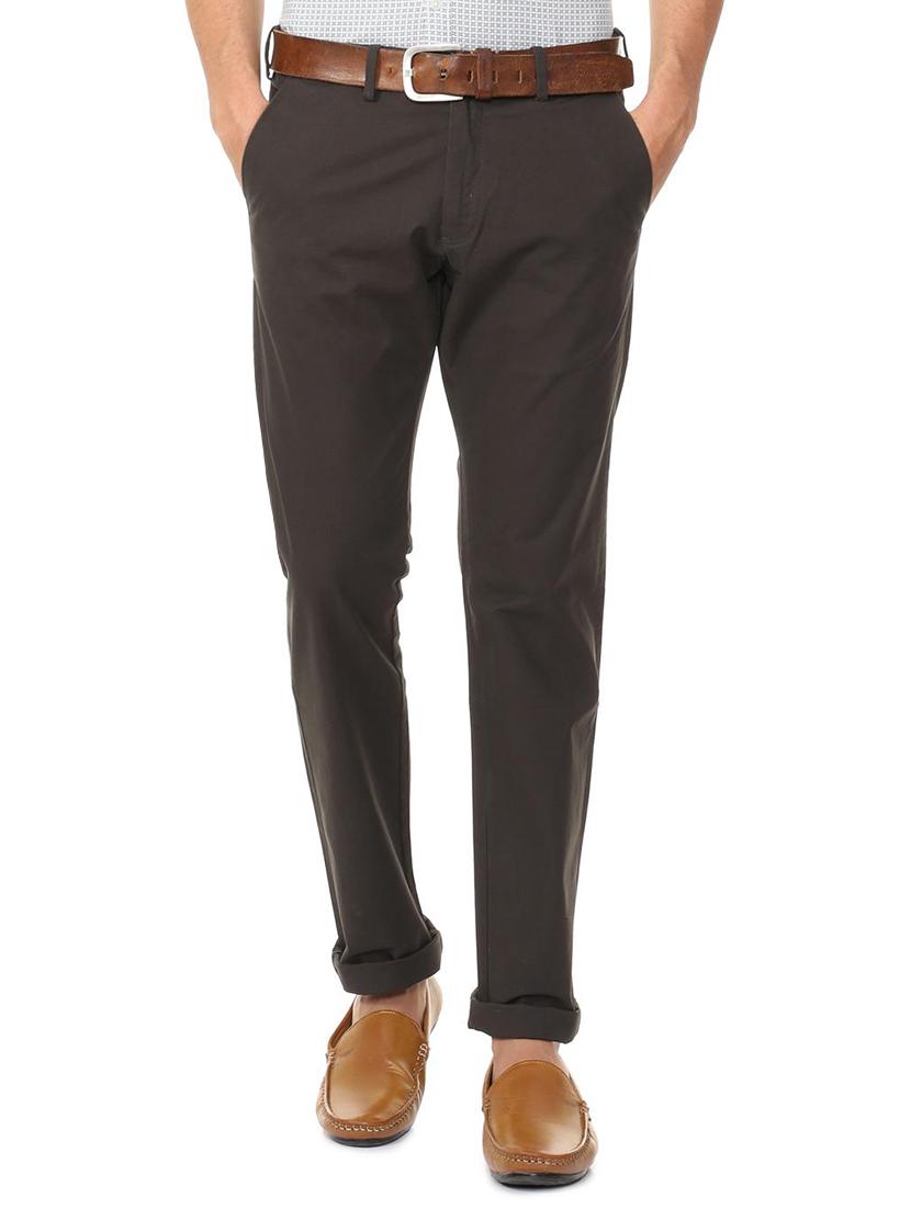 brown cotton blend chinos - 15727656 - Zoom Image - 1