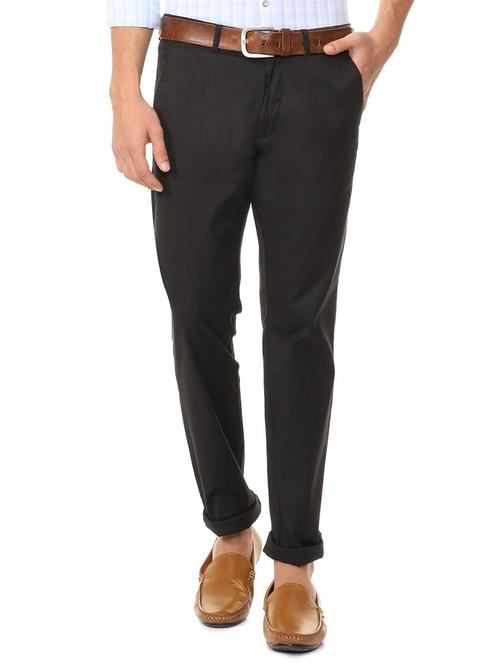 black cotton blend chinos - 15727659 - Standard Image - 1
