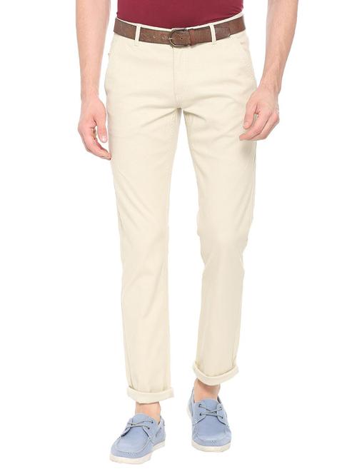 beige cotton chinos - 15727665 - Standard Image - 1