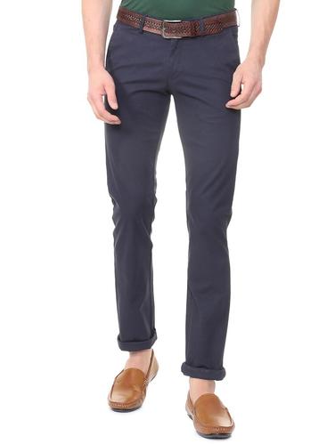 navy blue cotton blend chinos - 15727681 - Very Small Image - 1