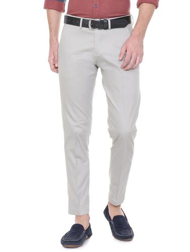 grey cotton blend chinos - 15727685 - Very Small Image - 1