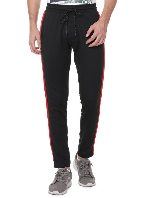 black polyester full length track pant - 15727698 - Standard Image - 1