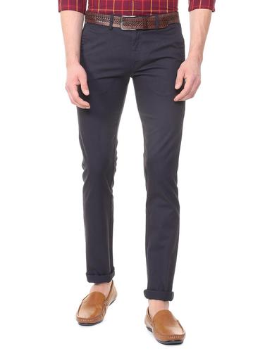 navy blue polyester chinos - 15727712 - Very Small Image - 1